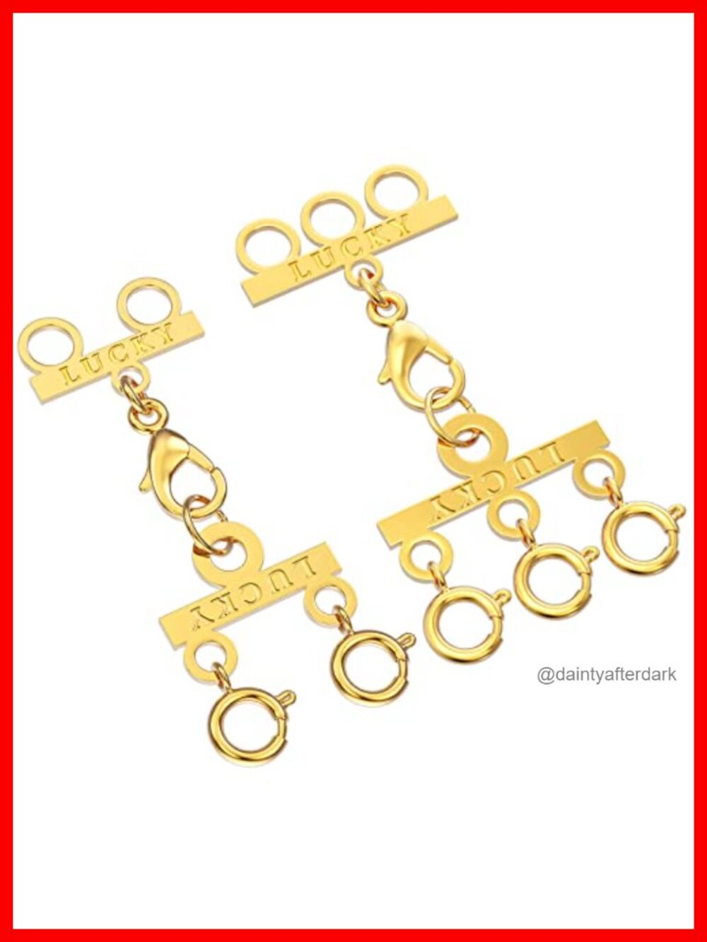 Necklace Layering Clasp Gold and Silver Plated Connector Separator Clasp